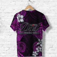 Custom Polynesian Fathers Day T Shirt I Love You In Every Universe Pink LT8 - Wonder Print Shop
