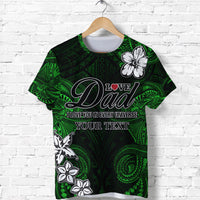 Custom Polynesian Fathers Day T Shirt I Love You In Every Universe Green LT8 - Wonder Print Shop