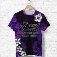 Custom Polynesian Fathers Day T Shirt I Love You In Every Universe Purple LT8 - Wonder Print Shop