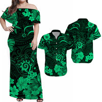Hawaii Matching Hawaiian Shirt And Dress Polynesia Green Cool Shaka Sign LT13 - Wonder Print Shop