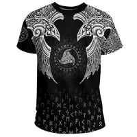 Viking T Shirt Nordic Raven Tattoos RLT12 - Wonder Print Shop
