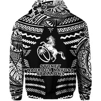 Fiji Rugby Zip Hoodie Sydney Nadroga Navosa Stallions Creative Style Black LT8 - Wonder Print Shop