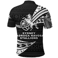 Fiji Rugby Polo Shirt Sydney Nadroga Navosa Stallions Unique Version Black LT8 - Wonder Print Shop