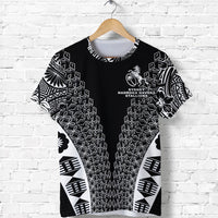 Black rugby T-shirt with centered horse logo and SYDNEY NADROGA NAVOSA STALLIONS text