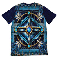 Mandala Blue Design Native American Pride T Shirt LT10 - Wonder Print Shop
