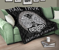 Viking Thor's Hammer Mjollnir Premium Quilt RLT12 - Wonder Print Shop