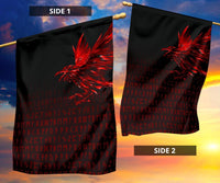 Viking Garden Flag The Raven Of Odin Rune, Red RLT12 - Wonder Print Shop