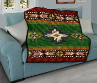 Southwest Green Symbol Native American Premium Quilt LT10 - Wonder Print Shop