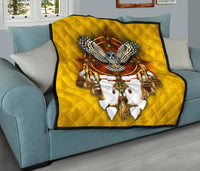 Owl Yellow Native American Premium Quilt LT10 - Wonder Print Shop