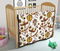 Bison Owl Feather Native American Totems Premium Quilt LT10 - Wonder Print Shop