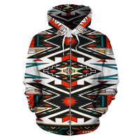 Tribal Pattern Colorful Native American Design 3D Zipper Hoodies LT10 - Wonder Print Shop