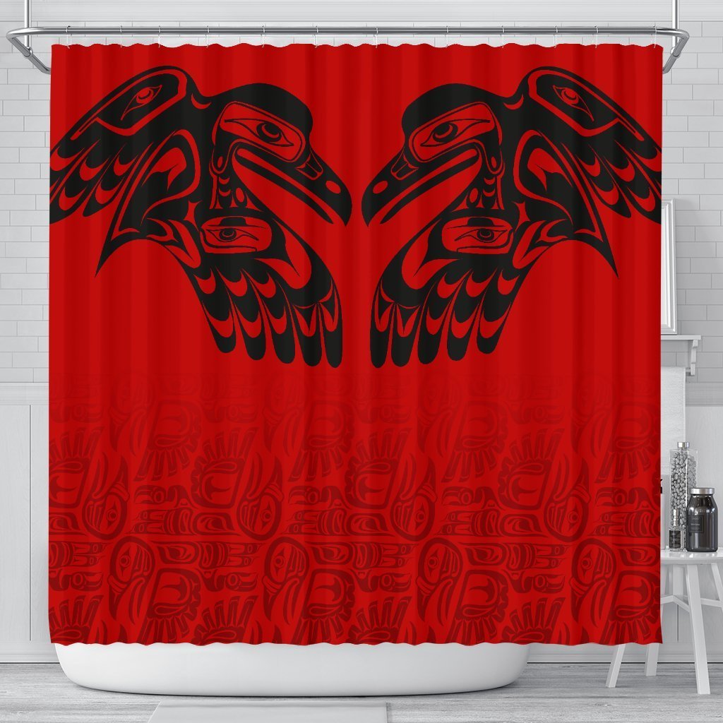 canada-makah-shower-curtain-red