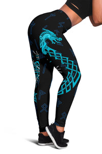 Viking Leggings, Aegishjalmur Helm Of Awe Blue Edition RLT12 - Wonder Print Shop