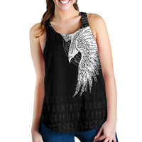 Custom Viking Women's Racerback Tank Mystical Raven Tattoo Special RLT12 - Wonder Print Shop