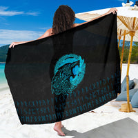 Viking Sarong - Fenrir Wolf Cyan RLT12 - Wonder Print Shop