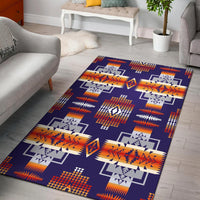 Purple Tribes Pattern Native American Area Rug LT10 - Wonder Print Shop