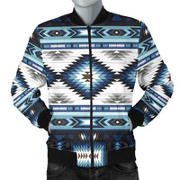 Blue Colors Pattern Men's Bomber Jacket LT10 - Wonder Print Shop