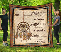 Native American Listen To The Wind It Talks Premium Quilt LT10 - Wonder Print Shop