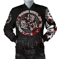 Viking Men's Bomber Jacket - Fierce Blood Wolf Symbol Of A Viking Nordic RLT12 - Wonder Print Shop
