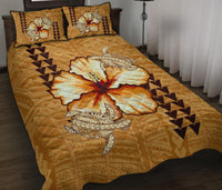 Hawaiian Quilt Bed Set Hawaiian Vintage Hibiscus - Wonder Print Shop
