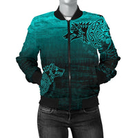 Viking Women's Bomber Jacket, Skoll and Hati RLT12 - Wonder Print Shop