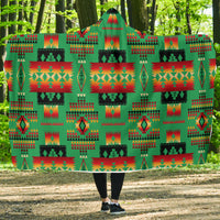 green-native-american-pattern-hooded-blanket