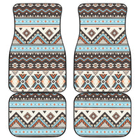 Native American Tribal Striped Seamless Pattern Front and Back Car Mats Set Of 4 LT10 - Wonder Print Shop