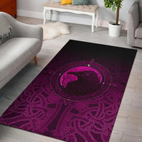 Viking Area Rug, Ethnic Odin Raven Pink RLT12 - Wonder Print Shop