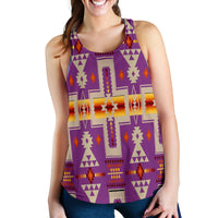 Light Purple Tribe Design Native American Women Racerback Tank LT10 - Wonder Print Shop