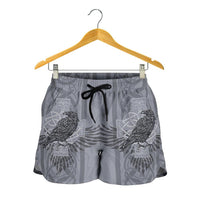 viking-all-over-print-womens-shorts-odins-celtic-raven-scandinavian-tattoo