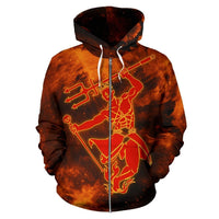 African Hoodie Exu Orisha Yoruba Religion Zip up Hoodie - Wonder Print Shop