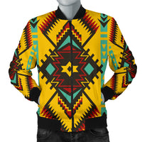 Abstract Geometric Ornament Men's Bomber Jacket LT10 - Wonder Print Shop