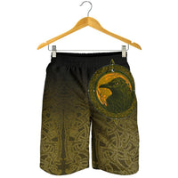 viking-mens-shorts-ethnic-odin-raven-gold