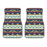 Blue Pattern Native American Front Car Mats (Set Of 2) LT10 - Wonder Print Shop