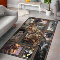Wolf Packs Native American Area Rug LT10 - Wonder Print Shop