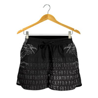 viking-womens-shorts-the-raven-of-odin-rune