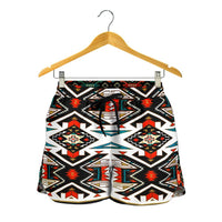 native-american-tribal-colorful-pattern-all-over-print-women-shorts