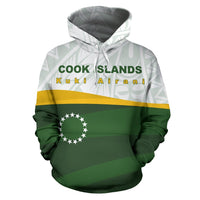 Cook Islands Hoodie Cook Islands Flag Turtle Tattoo - Wonder Print Shop
