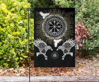 Viking Garden Flag Raven, Valknut and Vegvisir RLT12 - Wonder Print Shop