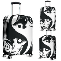 Viking Luggage Cover - Ying Yang Wolf RLT12 - Wonder Print Shop