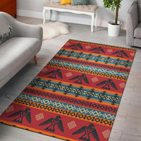 Red Thunderbird Native American Design Area Rug LT10 - Wonder Print Shop