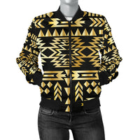 Seamless Yellow Pattern Women's Bomber Jacket LT10 - Wonder Print Shop
