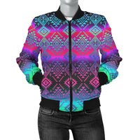 Pattern Native American Women's Bomber Jacket LT10 - Wonder Print Shop