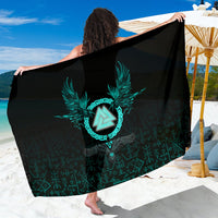Viking Sarong Three Raven and Valknut Cyan RLT12 - Wonder Print Shop