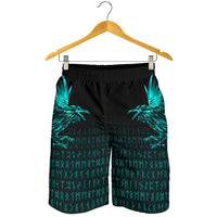 viking-mens-shorts-the-raven-of-odin-rune-cyan