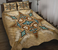 Brown Arts Native American Quilt Bed Set LT10 - Wonder Print Shop