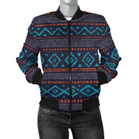 Seamless Ethnic Ornaments Women's Bomber Jacket LT10 - Wonder Print Shop