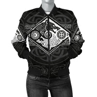 Vikings Women's Bomber Jacket The Wolves, Skoll and Hati RLT12 - Wonder Print Shop