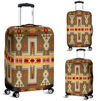 Light Brown Tribe Design Native American Luggage Covers LT10 - Wonder Print Shop