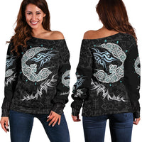Viking Fenrir Wolf Women's Off Shoulder Sweater RLT12 - Wonder Print Shop